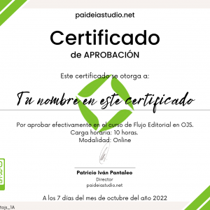 Certificado oficial de Paideia Studio
