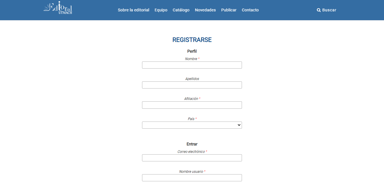 Registrarse — Editorial UTMACH