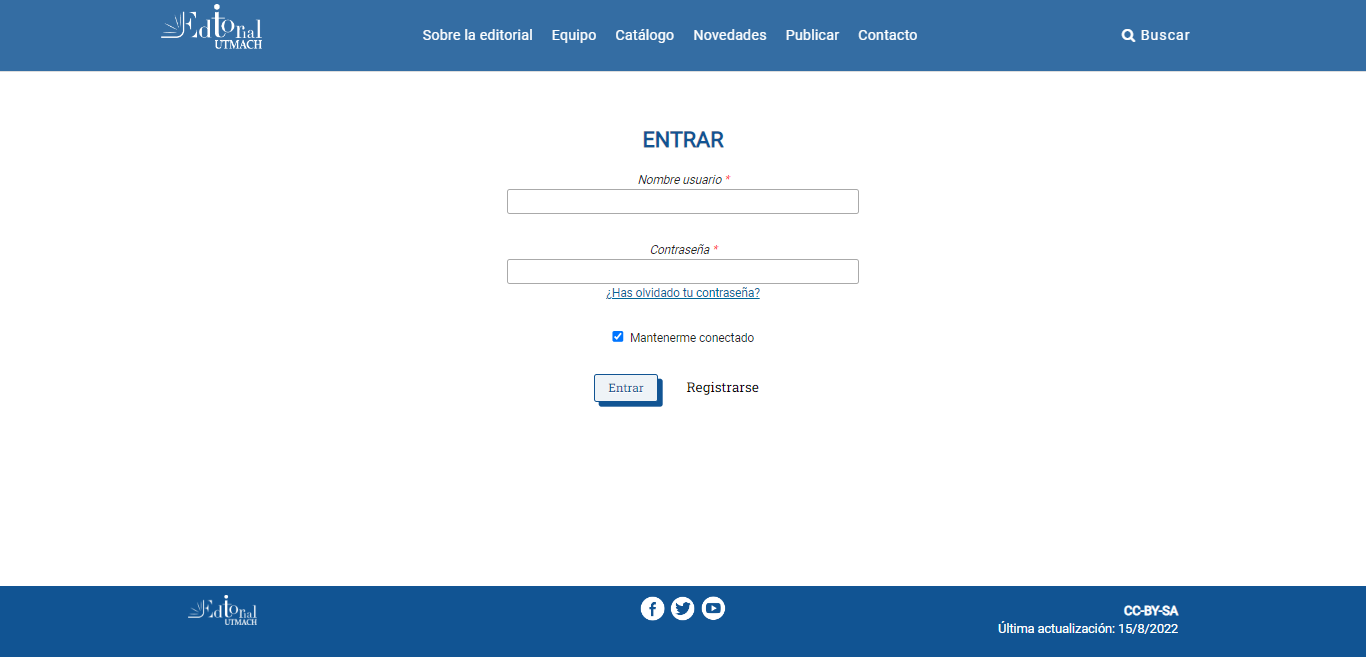 Entrar — Editorial UTMACH