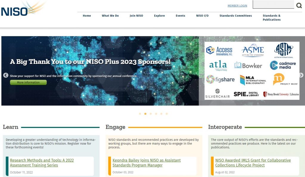 National Information Standards Organization (NISO)