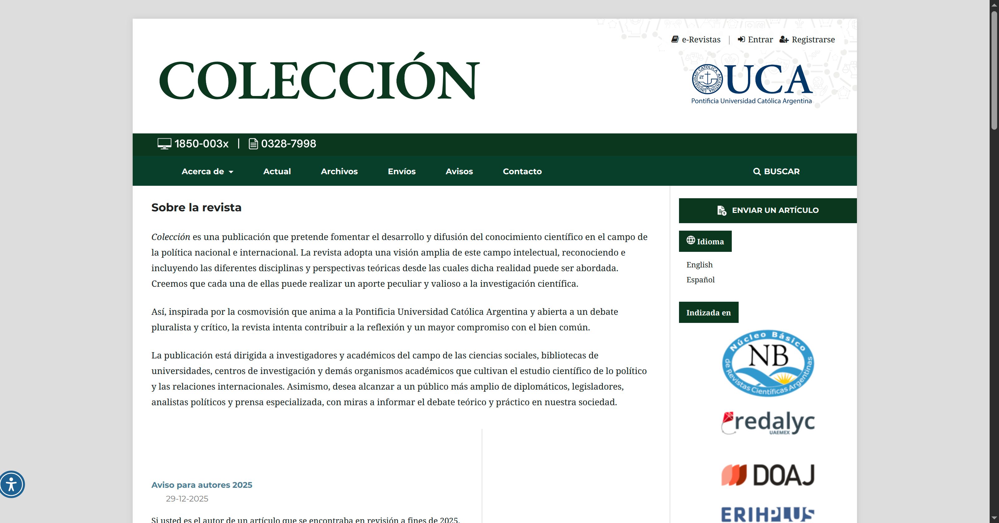 Portal de Revistas UCA